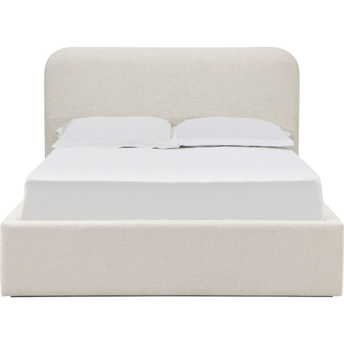 Modus Furniture Off White Upholstered Platform Bed in Whipped Honey Linen (2026)  MQ1LQ  Main Image