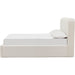 Modus Furniture Off White Upholstered Platform Bed in Whipped Honey Linen  MQ1LJ  Image 4