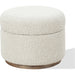 Modus Furniture Off White Upholstered Storage Ottoman in Ricotta Boucle 655450518799 MQMY93 Image 1