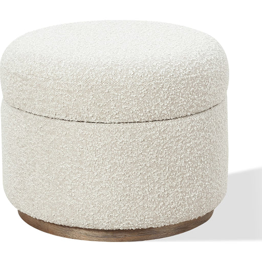 Modus Furniture Off White Upholstered Storage Ottoman in Ricotta Boucle (2026) 655450518799 MQMY93 Image 1
