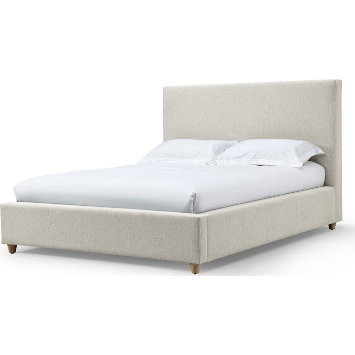 Modus Furniture Olivia Upholstered Platform Bed in Ivory  KKJMH  Image 1