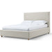 Modus Furniture Olivia Upholstered Platform Bed in Ivory  KKJMH  Image 1
