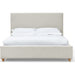 Modus Furniture Olivia Upholstered Platform Bed in Ivory  KKJMH  Image 2