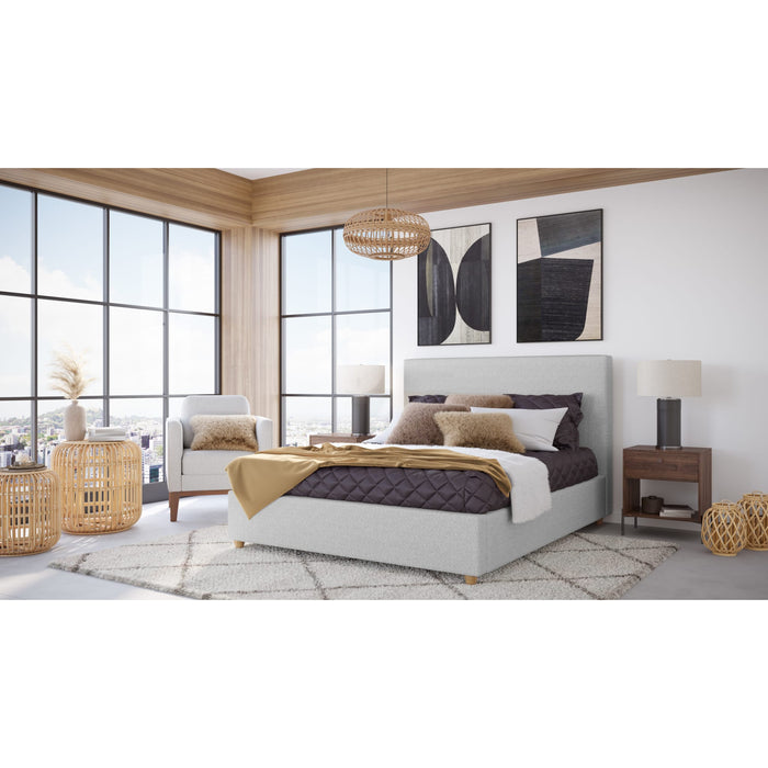 Modus Furniture Olivia Upholstered Platform Bed in Linen  KKJNH  Image 5