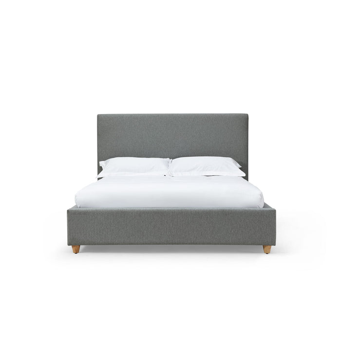 Modus Olivia Upholstered Platform Bed in Pewter Image 1