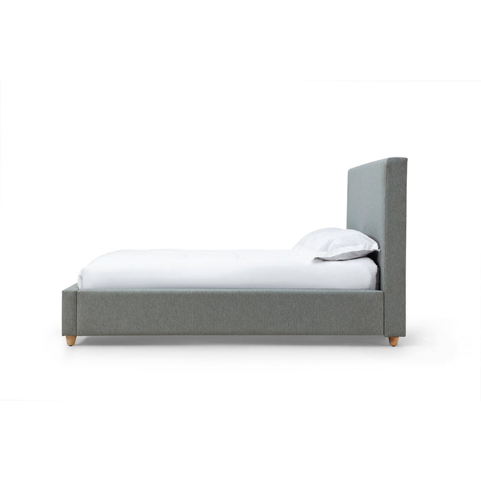 Modus Olivia Upholstered Platform Bed in Pewter Image 3