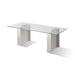 Modus Omnia 104 inch Rectangular Dining Table Ultra Clear Glass and brushed Stainless SteelImage 4