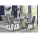 Modus Omnia Dining Chair in Silver Linen and Brushed Stainless SteelImage 2
