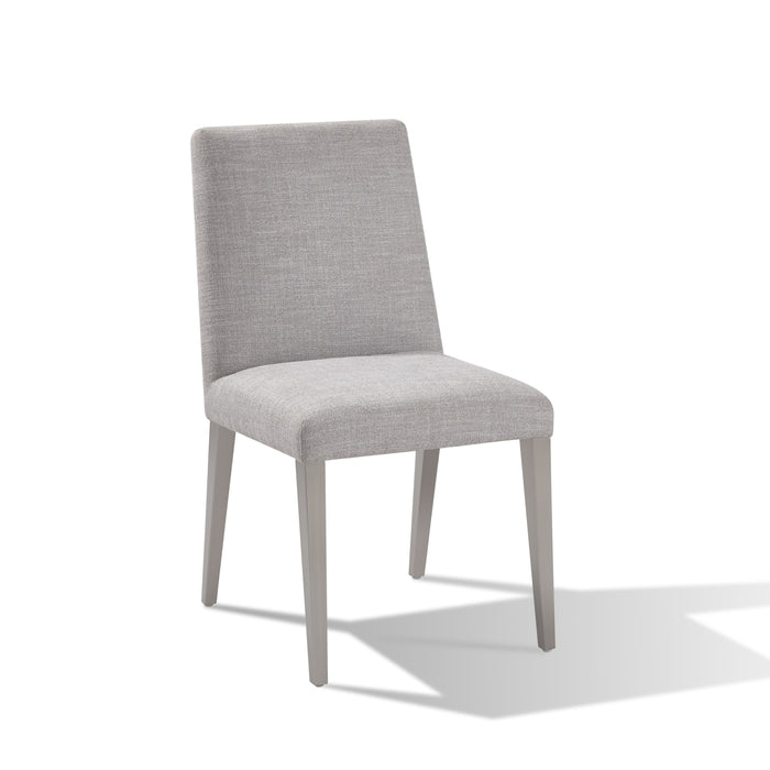 Modus Omnia Dining Chair in Silver Linen and Brushed Stainless Steel Image 4