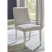 Modus Omnia Dining Chair in Silver Linen and Brushed Stainless Steel Main Image