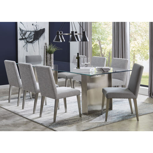 Modus Omnia Dining Chair in Smoke Velvet and Brushed Stainless SteelImage 1