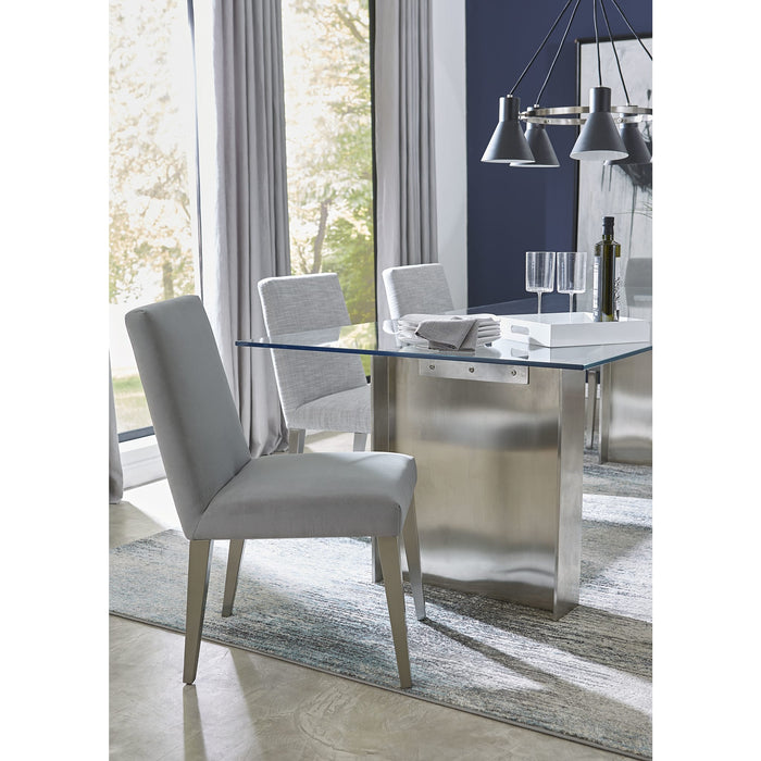 Modus Omnia Dining Chair in Smoke Velvet and Brushed Stainless Steel Image 3