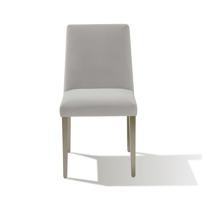 Modus Omnia Dining Chair in Smoke Velvet and Brushed Stainless Steel Image 6