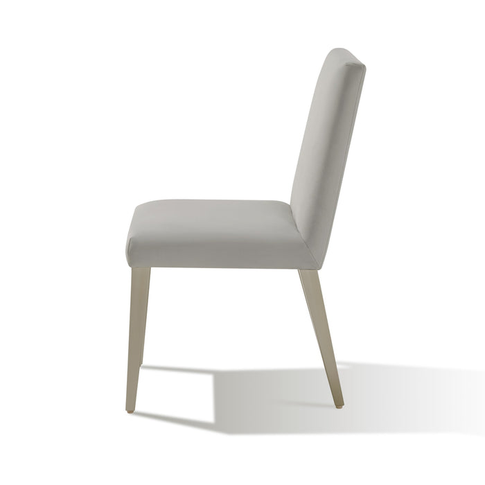 Modus Omnia Dining Chair in Smoke Velvet and Brushed Stainless Steel Image 7