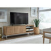 Modus Furniture One Coastal Modern 74 inch TV Console in Brushed Stainless Steel and Bisque 655450404719 JVLH263 Main Image