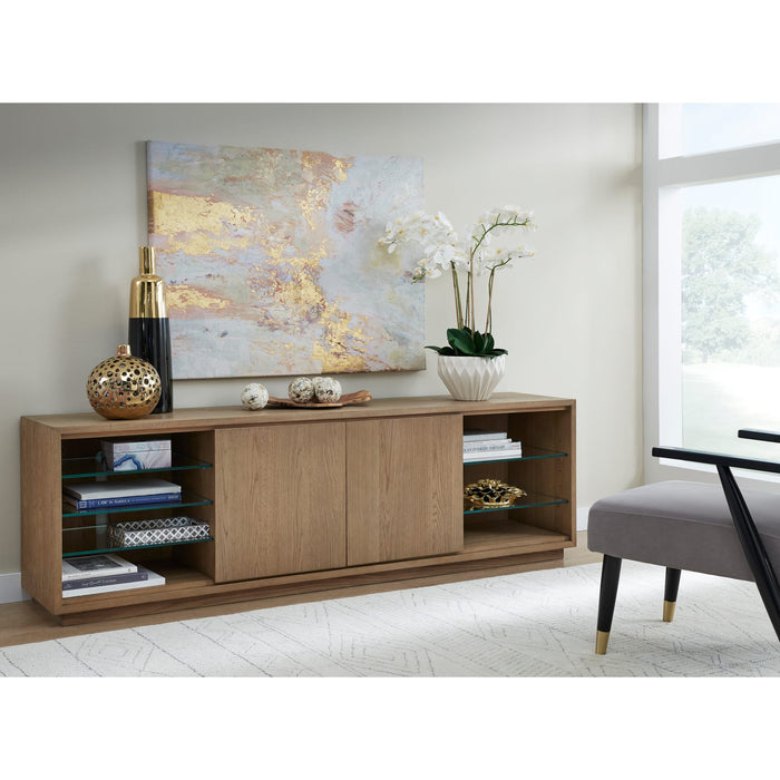 Modus Furniture One Coastal Modern 84 inch TV Console in Bisque 655450404702 JVLH262L Main Image
