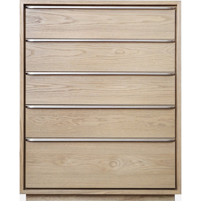 Modus Furniture One Coastal Modern Five Drawer Chest in Bisque 655450404825 JVLH84 Image 1