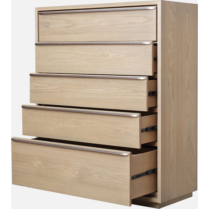 Modus Furniture One Coastal Modern Five Drawer Chest in Bisque 655450404825 JVLH84 Image 7