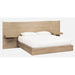 Modus One Coastal Modern Live Edge Wall Bed with Floating Nightstands in BisqueImage 2