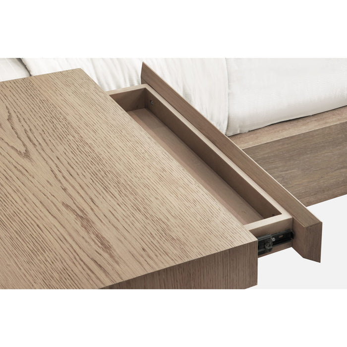Modus Furniture One Coastal Modern Live Edge Wall Bed with Floating Nightstands in Bisque  JVLHJ  Image 10
