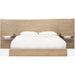 Modus Furniture One Coastal Modern Live Edge Wall Bed with Floating Nightstands in Bisque  JVLHJ  Image 3
