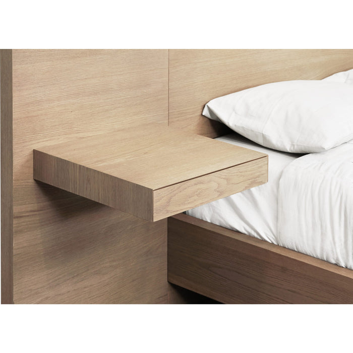 Modus Furniture One Coastal Modern Live Edge Wall Bed with Floating Nightstands in Bisque  JVLHJ  Image 8