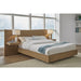 Modus Furniture One Coastal Modern Live Edge Wall Bed with Floating Nightstands in Bisque  JVLHJ  Main Image