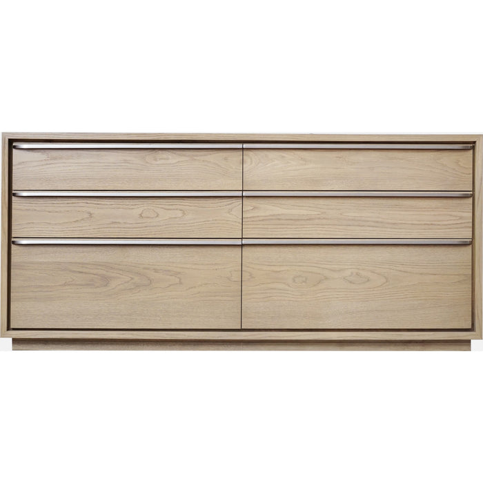 Modus Furniture One Coastal Modern Six Drawer Dresser in Bisque 655450404801 JVLH82 Image 1