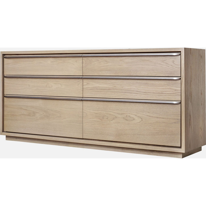 Modus Furniture One Coastal Modern Six Drawer Dresser in Bisque 655450404801 JVLH82 Image 2