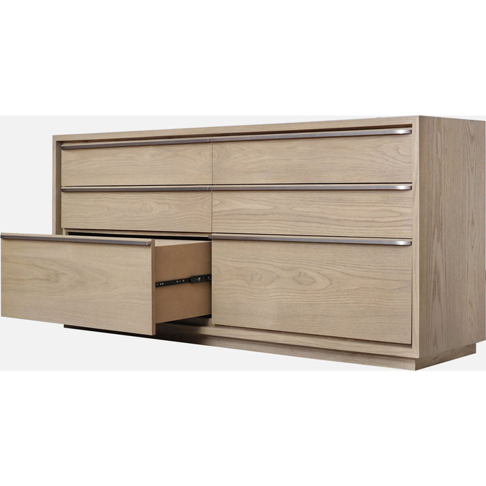 Modus Furniture One Coastal Modern Six Drawer Dresser in Bisque 655450404801 JVLH82 Image 3