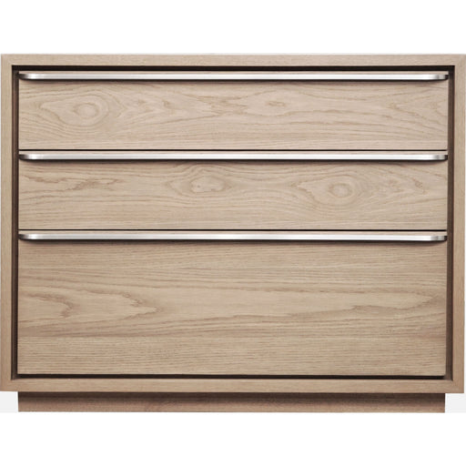 Modus Furniture One Coastal Modern Three Drawer USB charging Nightstand in Bisque 655450404795 JVLH81B Image 1