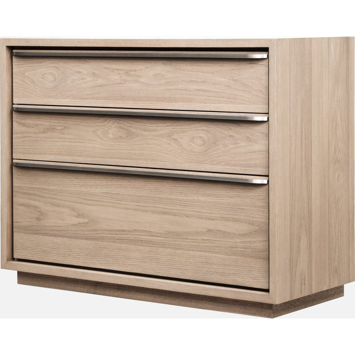 Modus Furniture One Coastal Modern Three Drawer USB charging Nightstand in Bisque 655450404795 JVLH81B Image 2