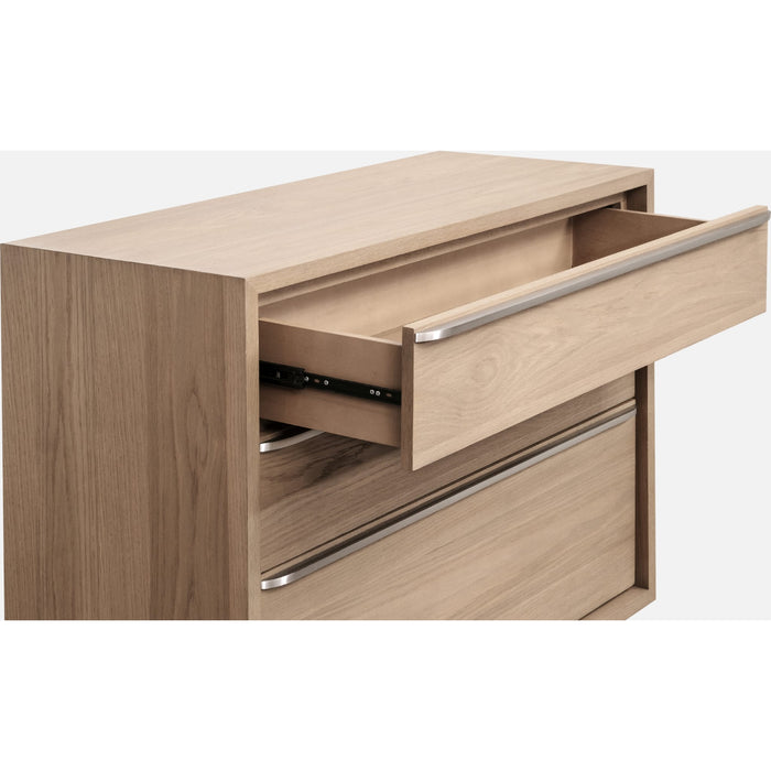 Modus Furniture One Coastal Modern Three Drawer USB charging Nightstand in Bisque 655450404795 JVLH81B Image 3