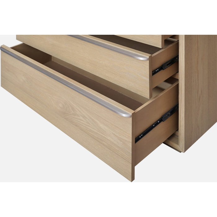 Modus Furniture One Coastal Modern Three Drawer USB charging Nightstand in Bisque 655450404795 JVLH81B Image 6