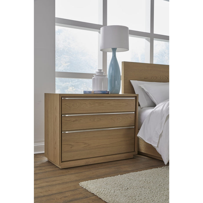 Modus Furniture One Coastal Modern Three Drawer USB charging Nightstand in Bisque 655450404795 JVLH81B Main Image