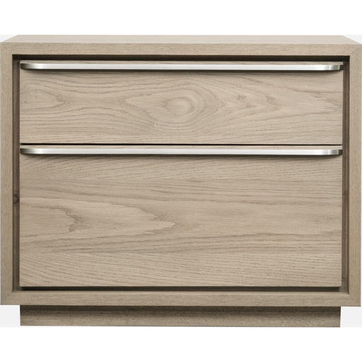 Modus Furniture One Coastal Modern Two Drawer USB Charging Nightstand in Bisque 655450404788 JVLH81 Image 1