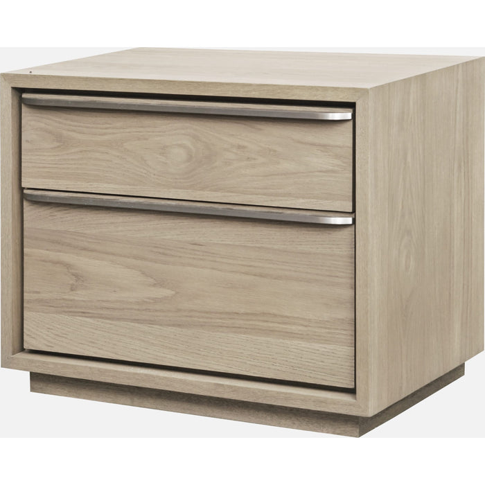 Modus Furniture One Coastal Modern Two Drawer USB Charging Nightstand in Bisque 655450404788 JVLH81 Image 3