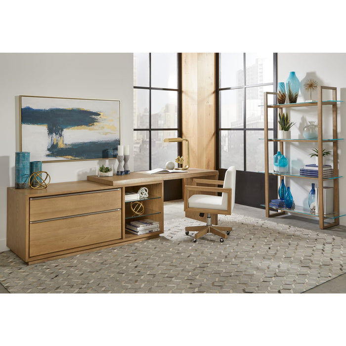 Modus Furniture One Live Edge Edge Executive Desk in White Oak and Glass 655450404610 JVLH12 Image 6
