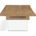 Modus Furniture One Live Edge White Oak and Glass Coffee Table in Bisque 655450404665 JVLH21 Image 3