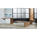 Modus Furniture One Live Edge White Oak and Glass End Table in Bisque 655450404672 JVLH22 Image 3