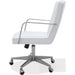 Modus Furniture One Metal Frame Home Office Chair in Brushed Stainless Steel and White Leather 655450404290 JVA417 Main Image