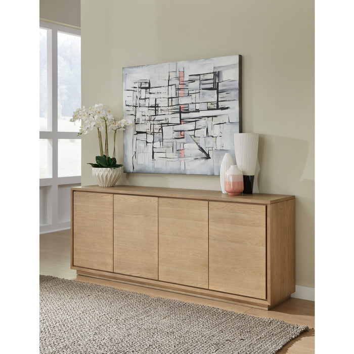 Modus Furniture One Modern Coastal Four Door Sideboard in White Oak 655450404597 JVLH79G Main Image