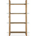 Modus Furniture One Modern Coastal Glass Shelf Bookcase in Solid Wood 655450404658 JVLH19 Image 2