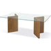 Modus Furniture One Modern Coastal Glass Top Dining Table in White Oak 655450404450 JVLH61 Image 1