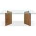 Modus Furniture One Modern Coastal Glass Top Dining Table in White Oak 655450404450 JVLH61 Image 2