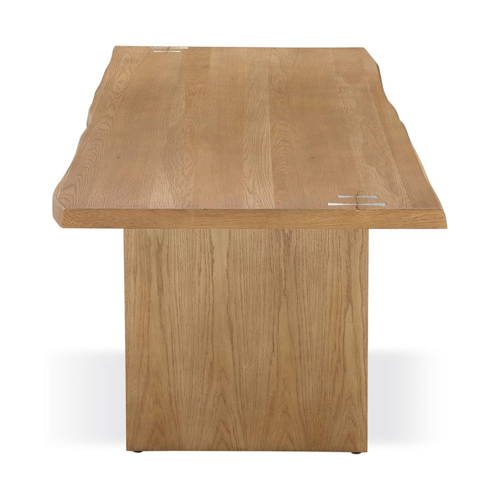 Modus One Modern Coastal Live Edge Dining Table in White OakImage 1