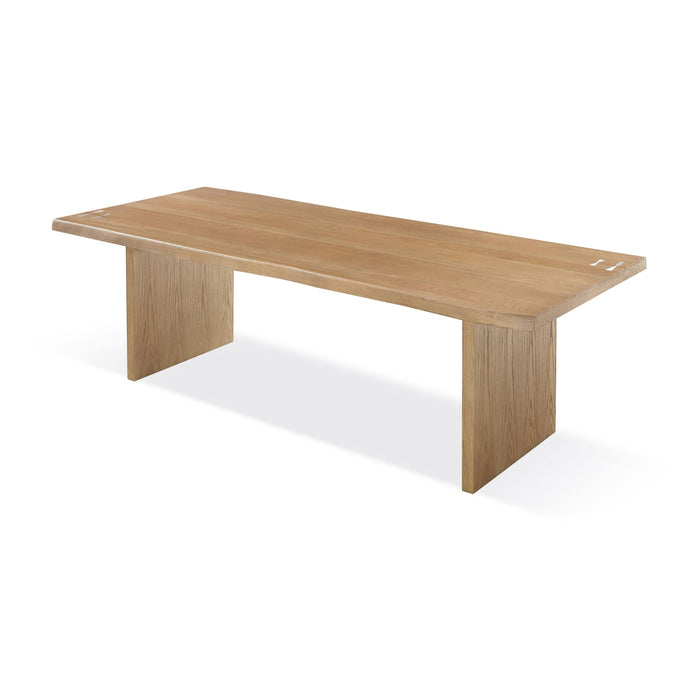 Modus One Modern Coastal Live Edge Dining Table in White Oak Image 2
