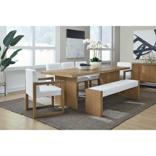 Modus Furniture One Modern Coastal Live Edge Dining Table in White Oak 655450404443 JVLH60 Image 7