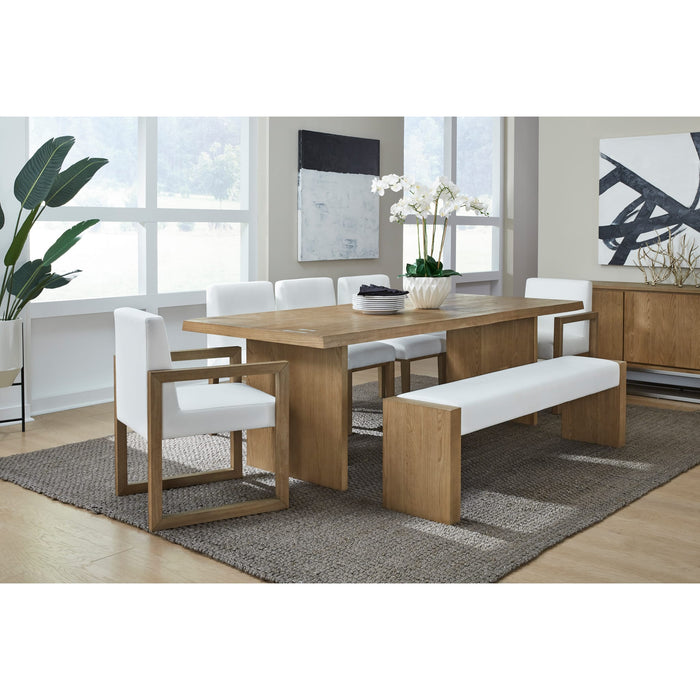 Modus Furniture One Modern Coastal Live Edge Dining Table in White Oak 655450404443 JVLH60 Image 7
