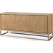 Modus Furniture One Modern Coastal Metal Base Sideboard in White Oak and Brushed Stainless Steel 655450404580 JVLH78G Image 2
